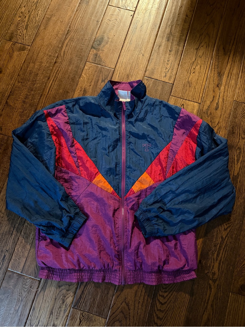 VTG TODD 1 Men’s Colorblock Windbreaker Jacket - Purple/Navy Size L